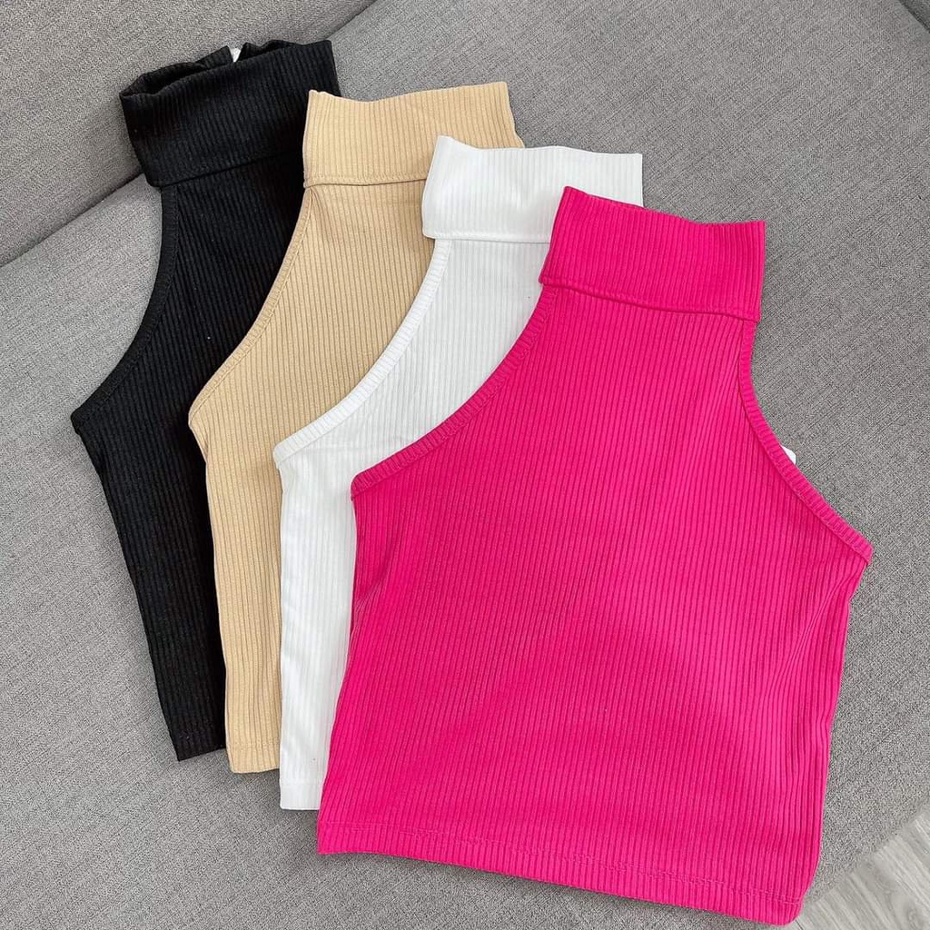 Áo thun tăm cổ lọ basic