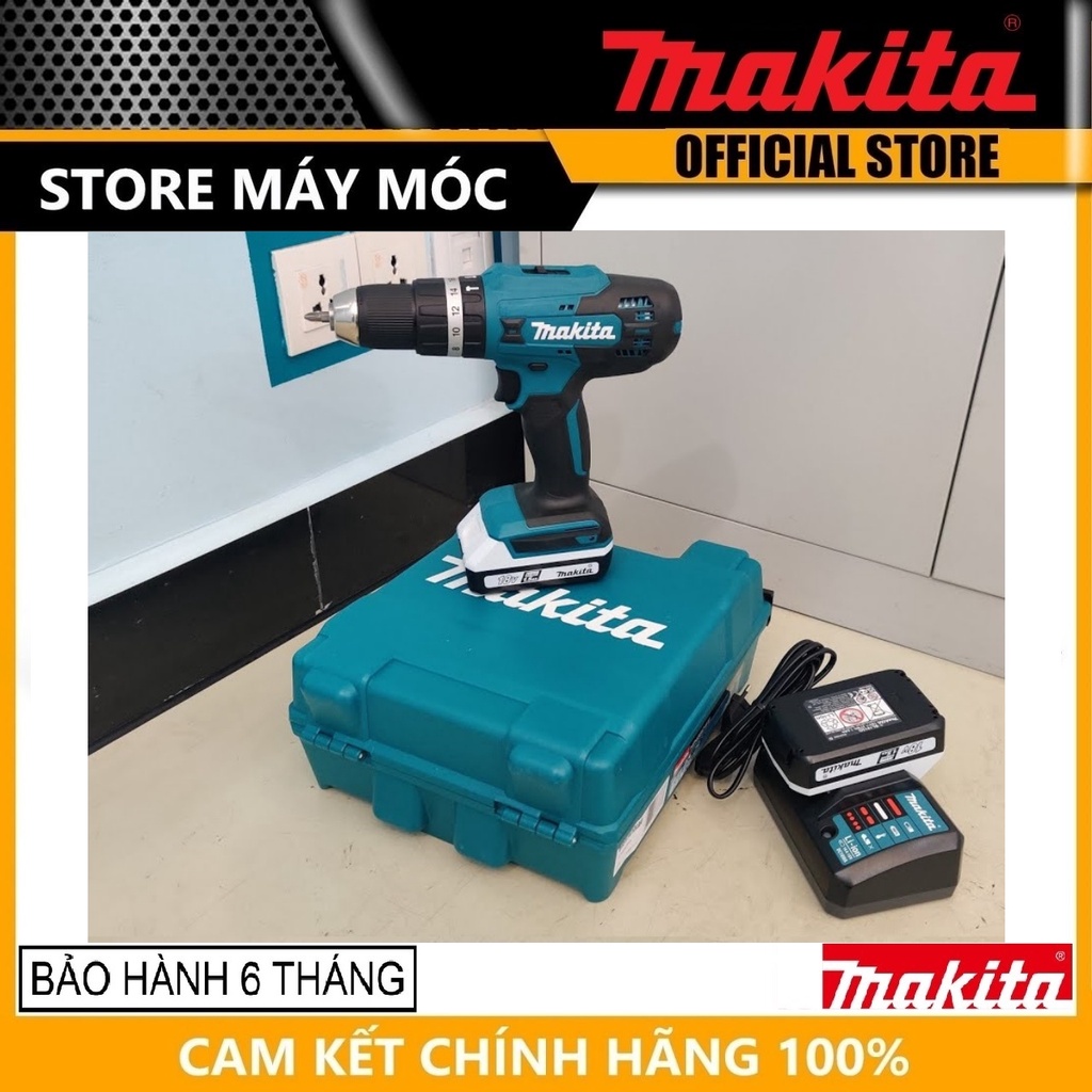 MÁY KHOAN VÀ VẶN VÍT DÙNG PIN(BL1820G*2+DC18WA)(18V) MAKITA DF488DWAE - HÀNG CHÍNH HÃNG