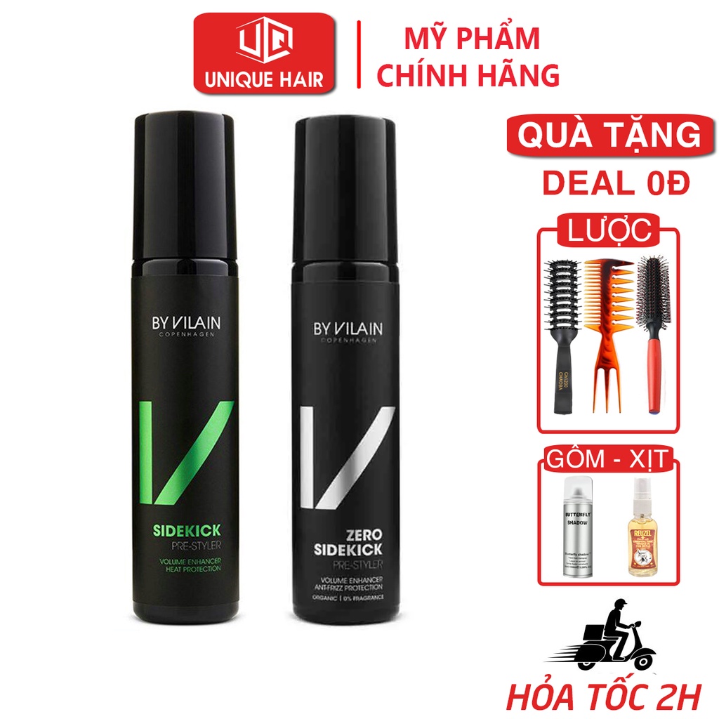 Xịt tạo phồng By Vilain Sidekick 155ml - new 2023 + Tặng lược Chabao