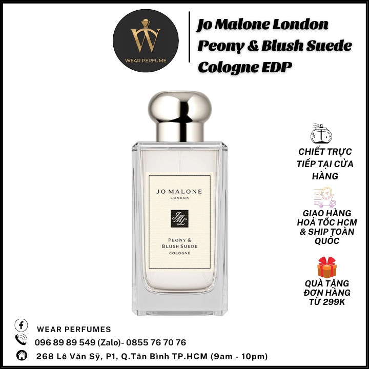 Nước hoa nữ Jo Malone Peony & Blush Suede Cologne (Chuẩn Auth)