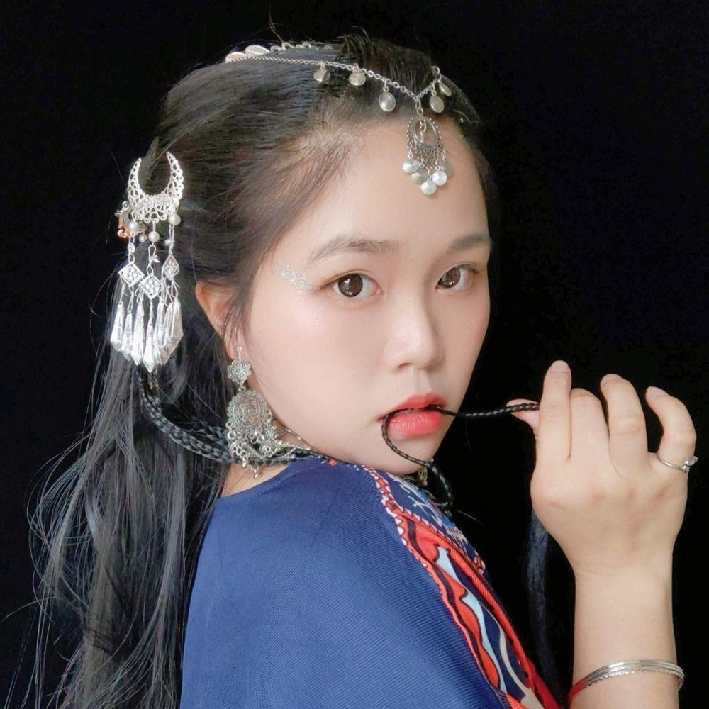 Băng Đô Chuỗi Hạt 15H Họa Tiết Bướm / Lá Cây Phong Cách Boho Thời Trang Cho Cô Dâu / Múa Bụng