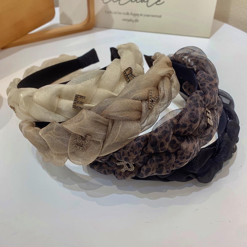 Mới Kẹp Tóc Họa Tiết Da Báo Đính Đá Thời Trang