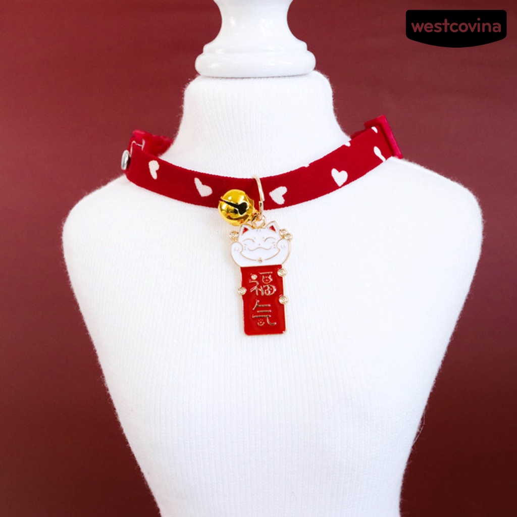 [COD]♘Vòng Cổ Chấm Bi Gắn Chuông Có Thể Điều Chỉnh Cho Thú Cưng