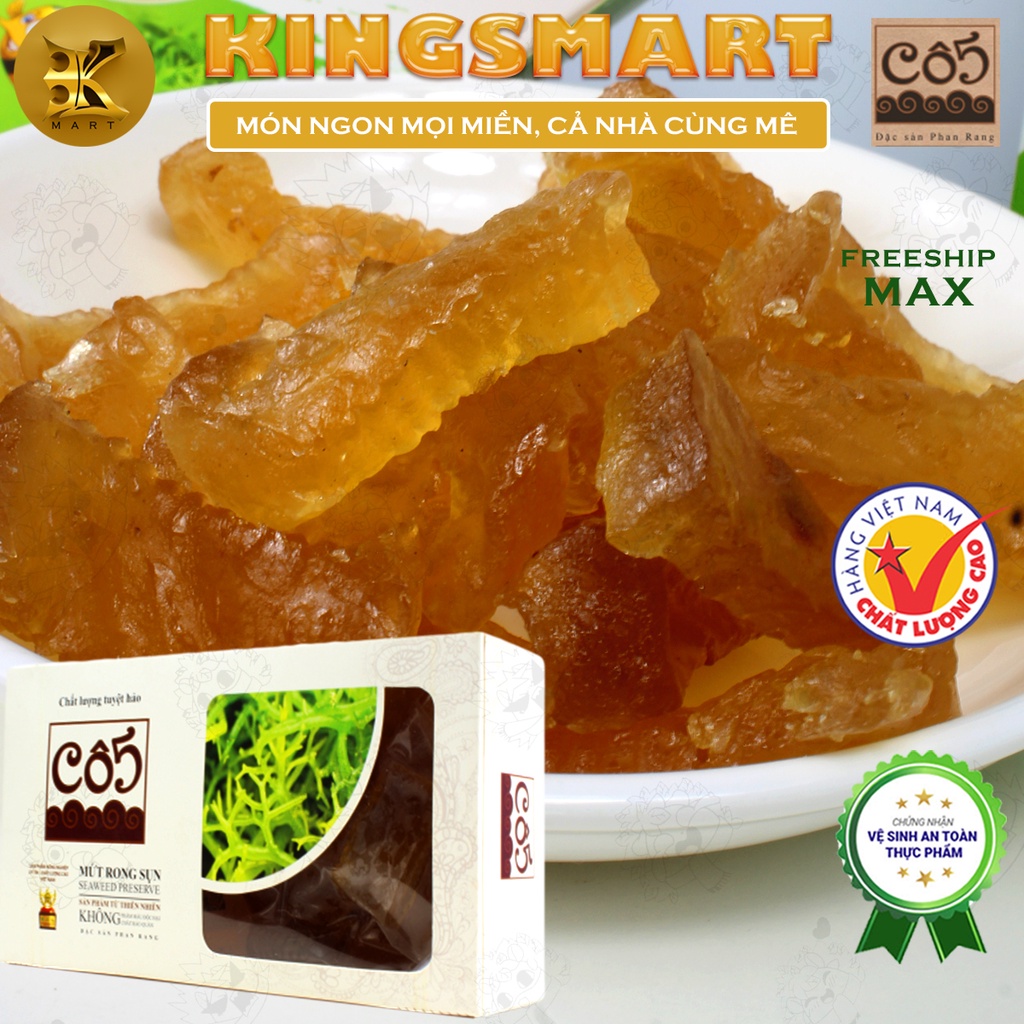 Mứt rong sụn CÔ 5 hút chân không thơm ngon giòn rụm hộp - túi (200g), đồ ăn vặt ngày tết.