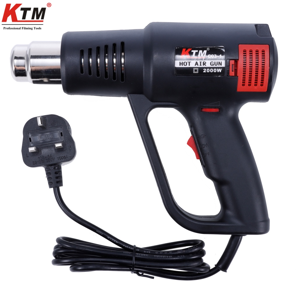 Súng Nhiệt Điện Bắn Khí Nóng Bằng Nhựa Màu Đen Kích Thước Nhỏ EU / US 2000W Cho Xe Hơi