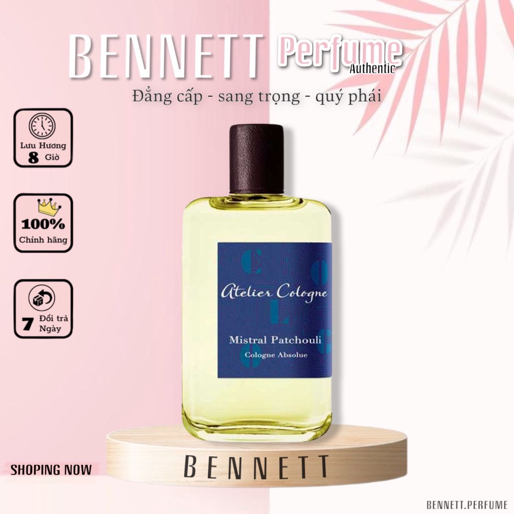 - 𝐁𝐄𝐍𝐍𝐄𝐓𝐓 - Nước Hoa Nước hoa Atelier Mistral Patchouli | Nước hoa unisex | Trẻ Trung và Lãng mạn