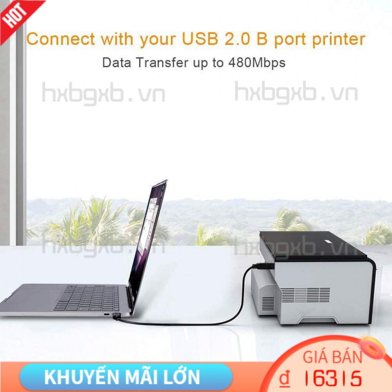 [hxbgxb]Computer Printer Cable Electric Piano MIDI Controller Male to Male USB 2 0 Cord Portable Anti-interference