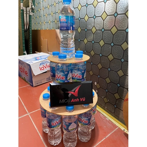 ❤Tháp nước tròn loại 3 tầng và 5 tầng dày 3mm để trung bày chai nước