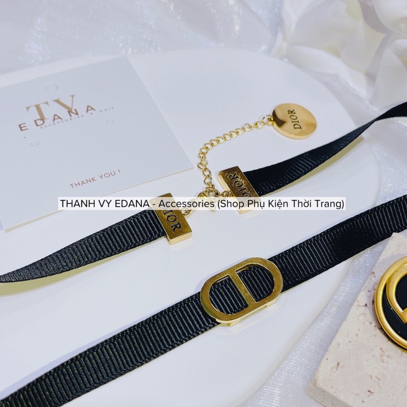 Vòng cổ chocker CD , Khuyên tai CD phong cách trẻ trung cá tính