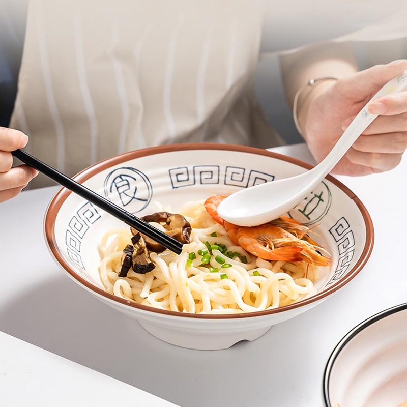 Tô tròn 23cm dùng ăn mì, bún, hủ tiếu, phở bằng Melamine