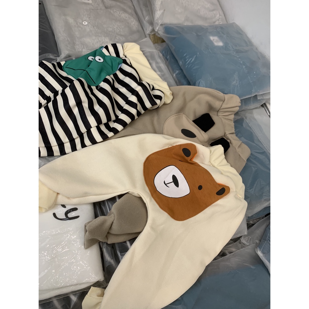 Quần Nỉ Cho Bé Hình Thú Cute - Quần Nỉ Dài Lót Bông Dày Dặn Từ 4-22kg Cho Bé Trai Và Bé Gái Chaarlie Kids