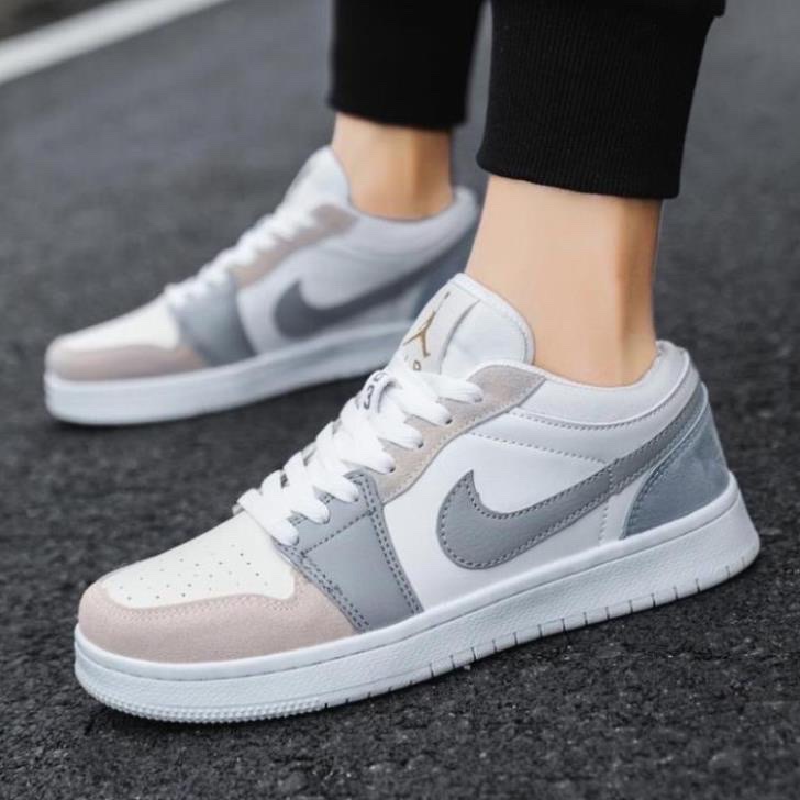 Giày Jordan 1 low paris, Jd1 cổ thấp trắng xám, bản high quality