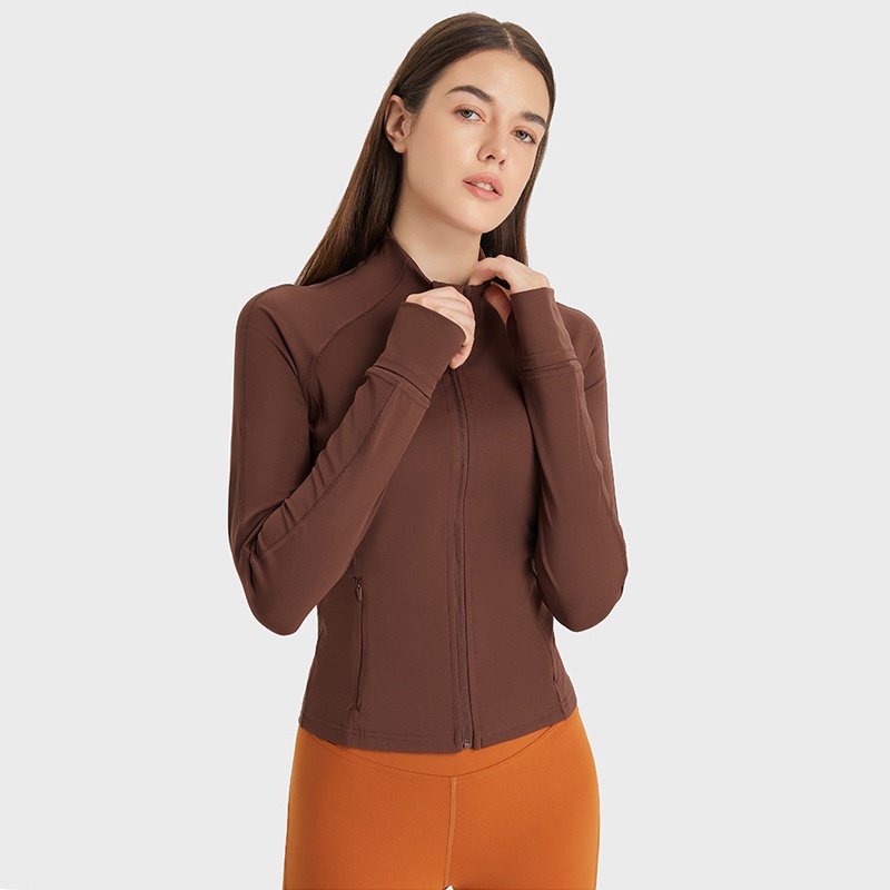 Lululemon Áo Khoác Thể Thao Yoga Thiết Kế Túi Bên Hông Dài Tay Thoáng Khí DS211