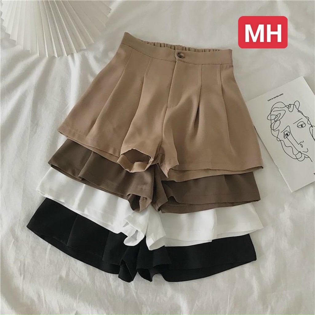 Quần short đùi nữ lật lai chất tuyết mưa dày dặn lên from chuẩn đẹp hàng loại 1