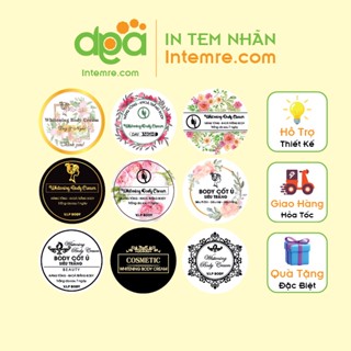 In 100 Tem Nhãn Giấy Decan Dán, intemre.com Hủ Kem, Trộn, Cốt Body - Nhiều Kích Thước