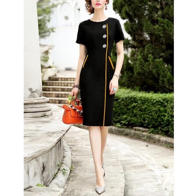 GOTI - Sale Xả Kho Đầm Ôm Thời Trang trung Niên Lẻ Size 48-70KG Vải Thun Co Giãn Nhiều Mẫu