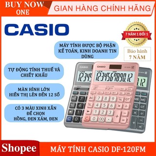 Máy Tính Casio DF-120FM, Màn hình lớn tính nhanh thuế, chiết khấu cho kế toán, kinh doanh