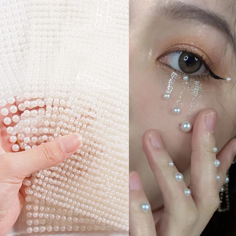 Hình Xăm Dán 3d Ánh Ngọc Trai Trắng Dùng Trang Trí Nghệ Thuật Cơ Thể