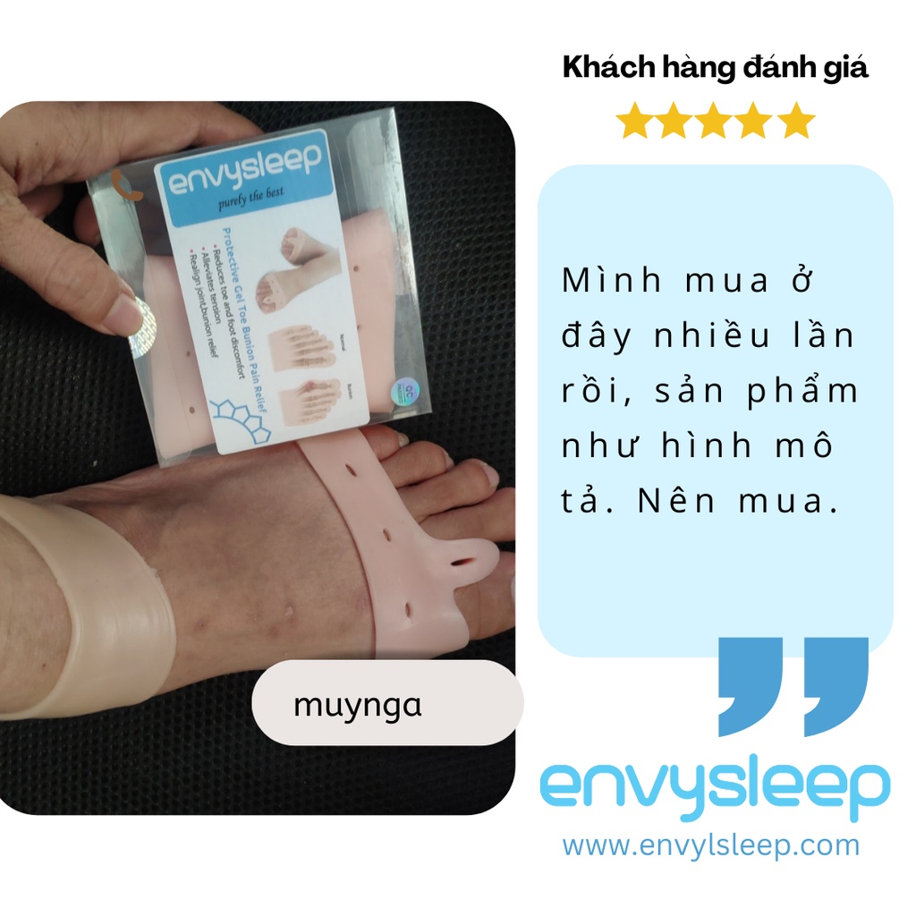 Lót giày silicon gót chân ENVYSLEEP giảm đau khi mang giày, giảm nứt và chai chân, free size, cho nam và nữ