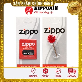 Combo phụ kiện zịppo chính hãng đá + bấc usa