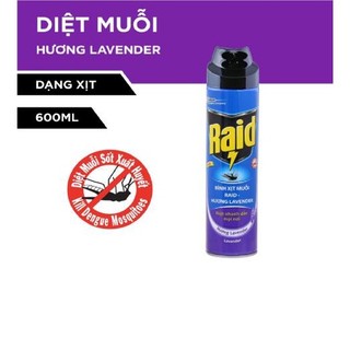 Xịt muỗi Raid 600ml (cam chanh / larvender )