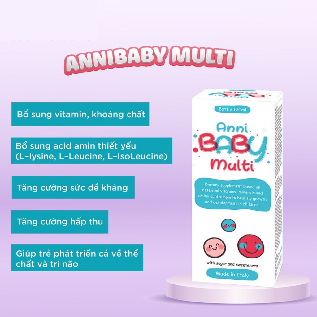 Vitamin tổng hợp ANNI BABY Multi Hộp 120ml - Bổ sung vi chất, tăng đề kháng, phát triển toàn diện #3