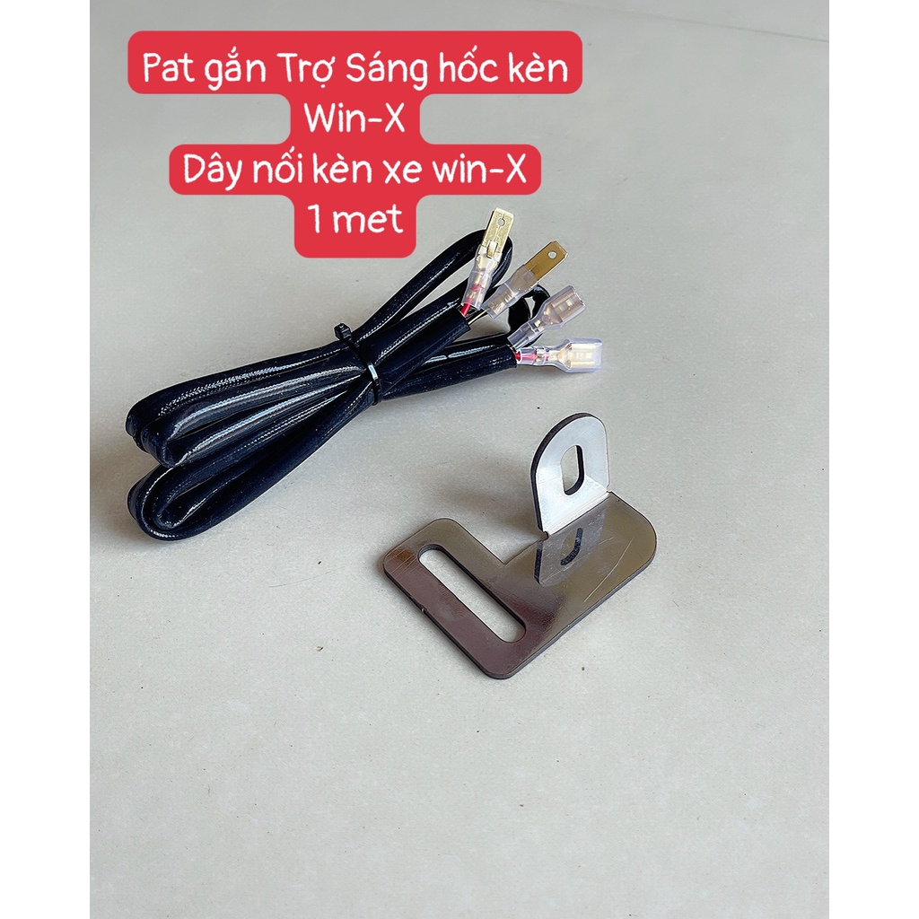 Pát gắn trợ sáng lỗ còi Win.x Thép Dày 2.5mm +Dây Nối Kèn Xe Máy