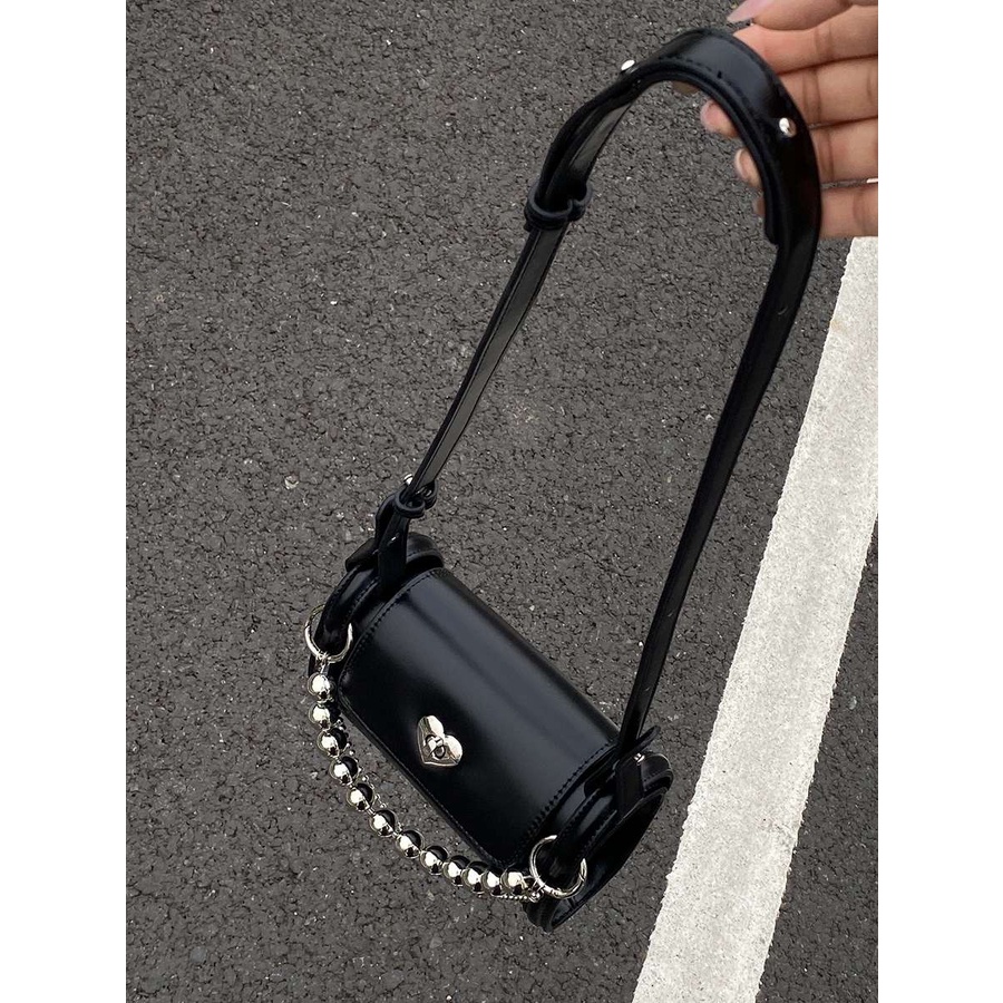 Túi Xách Đeo Chéo Có Khóa da PU Trụ Và Dây Xích Thời Trang Mới 2022 FT7322