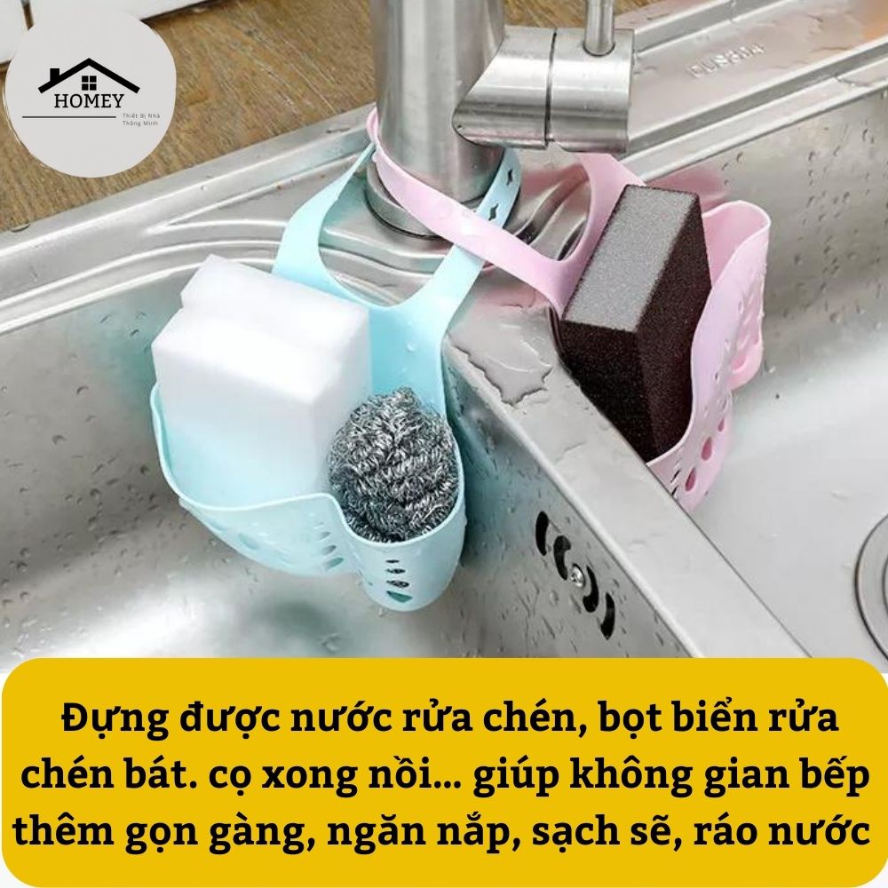 Homey - Túi Nhựa Treo Vòi Chậu Rửa &amp; Lavabo - Đa Năng - Bền - Gọn Nhẹ