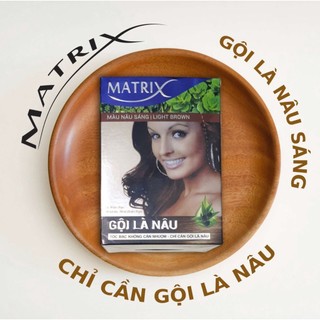 Dầu gội phủ bạc tóc matrix gội là nâu sáng 30ml - hộp 10 gói