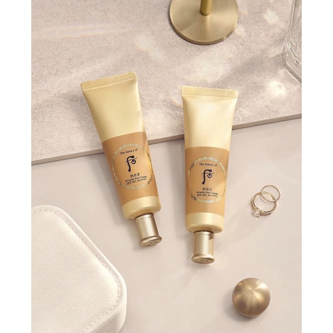 Hàng nội địa Hàn không tem Tuýp kem chống nắng chống nhăn nâng tone Whoo Wrinkle Sun Cream