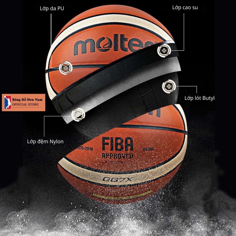 Bóng rổ da Mol GG7X - size 7, size 5 - Banh tiêu chuẩn - Banh bóng rổ trẻ em, người lớn - Tặng bộ phụ kiện