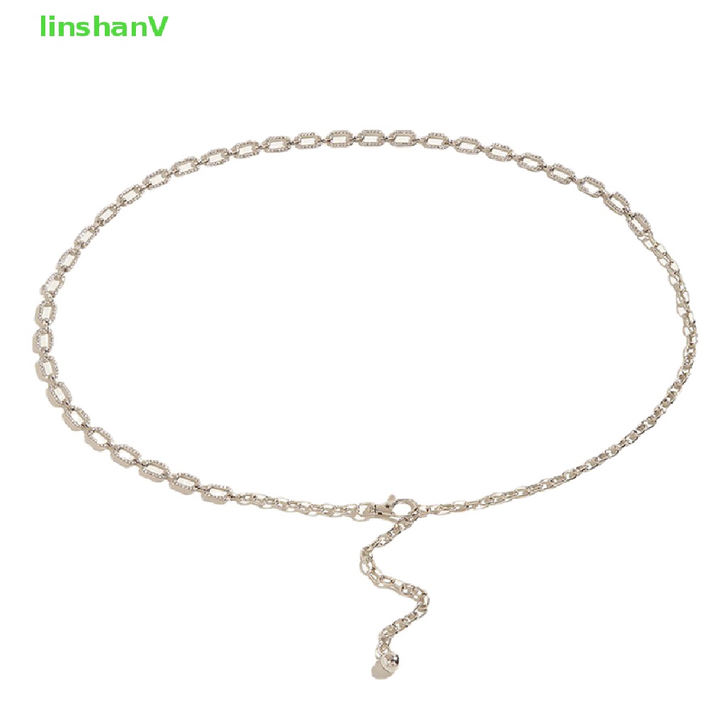 Thắt Lưng Dây Xích Kim Loại Đính Đá Sáng Lấp Lánh Thời Trang Mới Chất Lượng Cao Cho Nữ