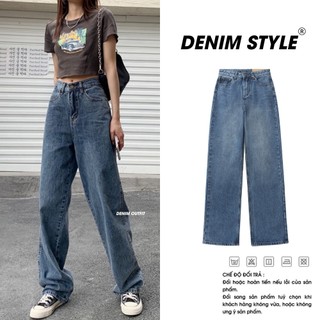 Quần jean nữ màu xanh retro ống rộng ulzzang mặc lên cực tôn dáng siêu hot 2023