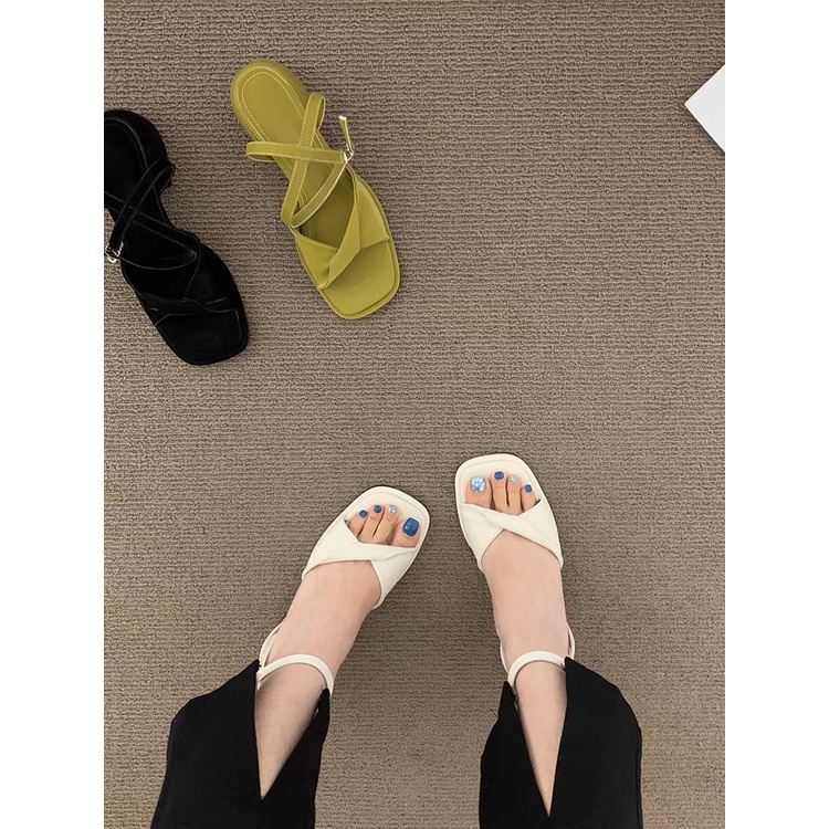 Basic Sandals Đế 4cm Quai Xoắn Thời Trang