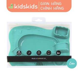 Khay ăn dặm silicon vui nhộn cho bé marcus & marcus, từ 6 tháng - ollie