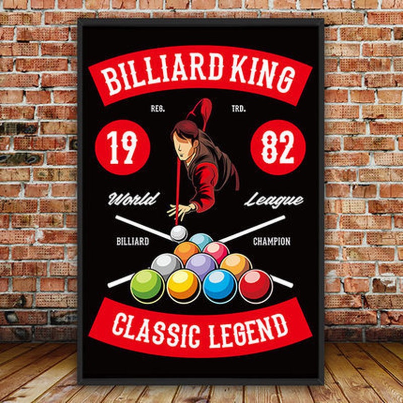 Tranh Vải Bạt Treo Tường In Hình Bida Không Khung Trang Trí Nhà Cửa / Phòng Khách / Phòng Ngủ