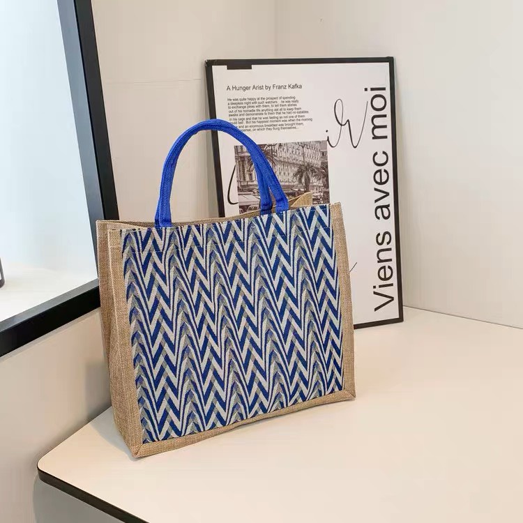 Túi cói, túi tote vải canva có quai xách cỡ lớn, dạo phố, du lịch, đa năng tiện dụng (2022)