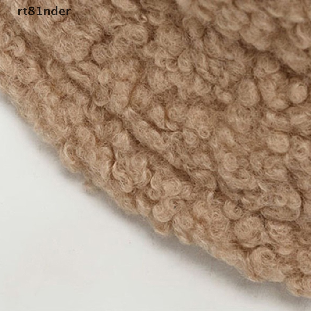 Nón Bucket Chất Liệu Nhung Phối Lông Giả Ấm Áp Thời Trang Mùa Đông Cho Nữ