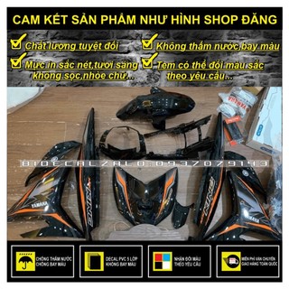 TEM RỜI EXCITER 150 MX KING PHỐI CAM ĐEN - 