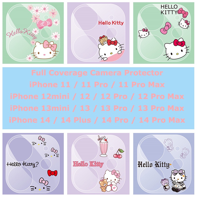 Miếng Dán Bảo Vệ Ống Kính Máy Ảnh Họa Tiết Hello Kitty / Nơ Cho iPhone 14 Pro Max 13Pro Max 12 Pro