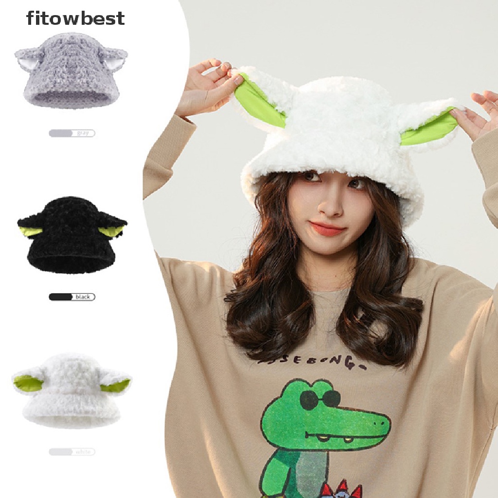 Mũ Bucket Lông Cừu Giả Mềm Mại Ấm Áp Thời Trang Mùa Đông Cho Nữ