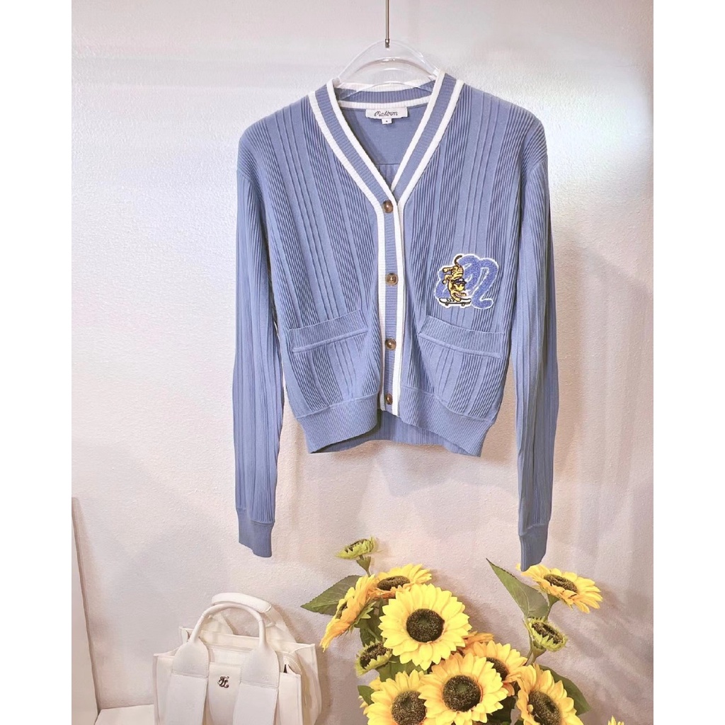 Áo khoác len cardigan tay dài chơi golf MALBON Áo len mềm mịn , giữ ấm hàng cao cấp Hàn Quốc - HC GOLF