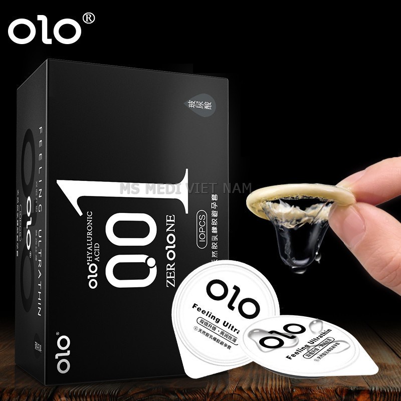 Bao cao su OLO 001 full 8 màu, bcs olo 0.01 có gai bi siêu mỏng chống xuất tinh sớm kéo dài quan hệ