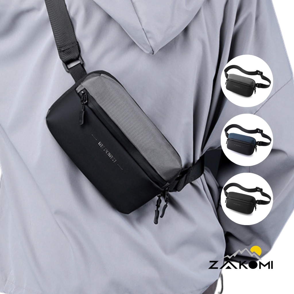 Túi đeo chéo mini thời trang nam nữ kiểu Basic Zakomi We Power vải cao cấp - Bảo hành 12 tháng