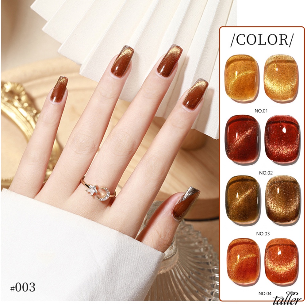 ✧Ready Stcok Gel Sơn Móng Tay Mắt Mèo Màu Hổ Phách Ennis Keo Sơn Móng Tay Trị Liệu Mắt Mèo Pha Lê Màu Nâu Trắng Gel Từ Tính Sơn Móng Tay Led Uv Ngâm Gel Uv Nghệ Thuật Làm Móng Cao H