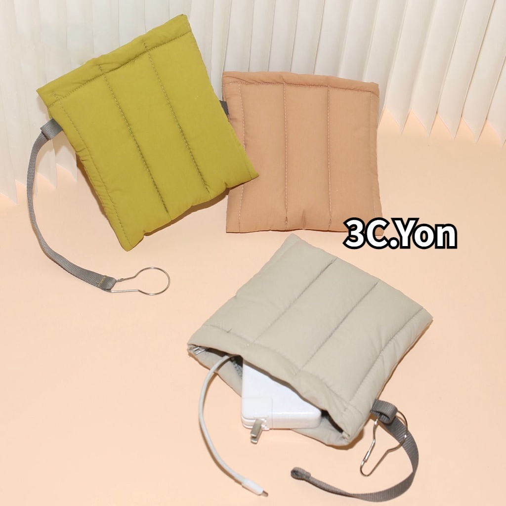 Túi Da Cotton Màu Trơn Chống Sốc Chống Trầy Dùng Đựng Chuột Máy Tính Xách Tay Đa Ứng Dụng