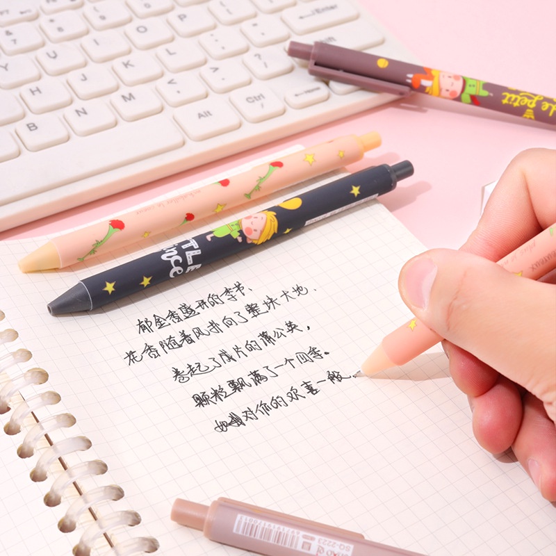 Set 6 Bút Bi Mực Đen Ngòi 0.5mm