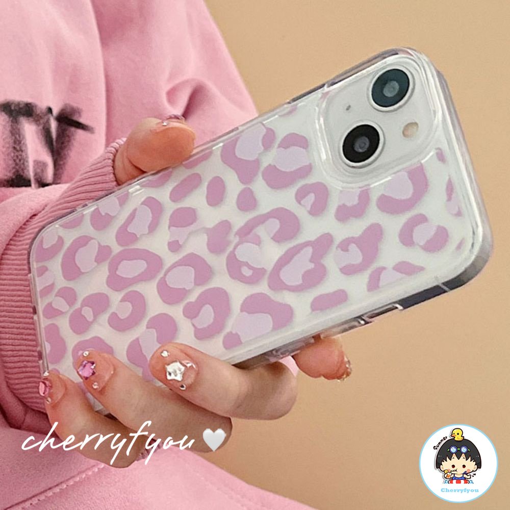 Ốp Điện Thoại TPU Trong Suốt Họa Tiết Báo Hồng Cho IPhone 14 11 13 12 Pro Max