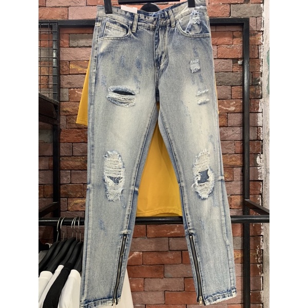 Quần jeans zipper G620 , vải denim cao cấp